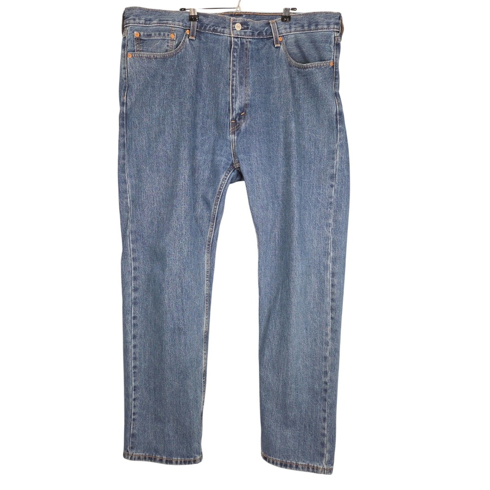 Levis 505‎ Jeans Mens 42x32 Straight Regular Fit Blue Denim Medium Wash Cotton